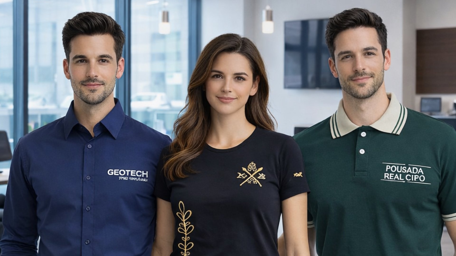 Equipe usando uniformes personalizados Art Plus